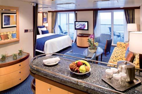 ^El servicio de mayordomo en las suites está disponible en los barcos de la Clase Oasis, Freedom, Voyager y Radiance, y en el