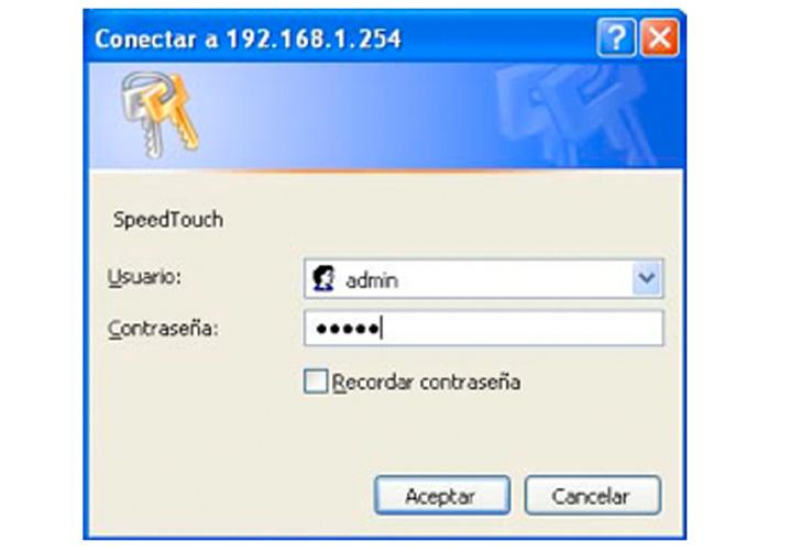 1. acceso a la configuración del Thomson ST 516v6 Abre un navegador de Internet (por ejemplo Internet Explorer).