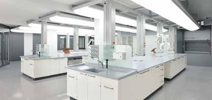 350 m² Tipo de laboratorio: Escuela técnica Laboratorios de ensayo Equipamiento: Vitrinas de gases con