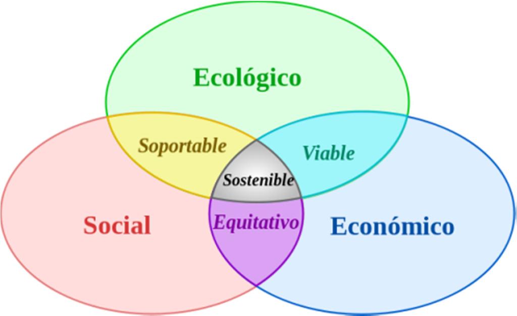 Desarrollo sostenible Busca satisfacer las necesidades del presente sin comprometer la de las futuras generaciones. Involucra los aspectos, económicos, sociales y medioambientales.