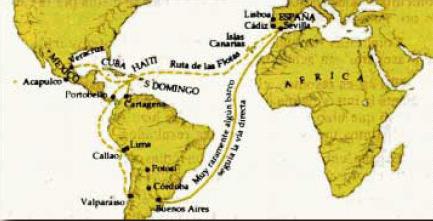 Perú hacia e Caribe y de allí a Europa.