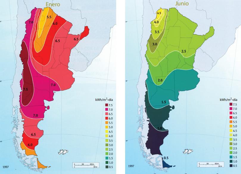 Righini Atlas de energía solar de la República Argentina Universidad Nacional de Luján. Secretaría de Ciencia y Tecnología Buenos Aires, Argentina 2007.