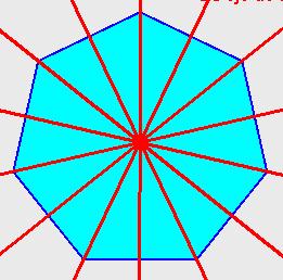 regular cun número impar de lados pasa por cada un dos vértices