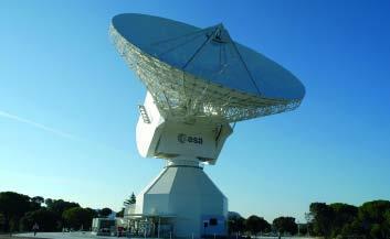 Fig. 75 Antena de 35 metros en la estación de espacio profundo de Cebreros 77 - Centro de soporte a usuarios de la ISS (ESA) Los User Support Operation Centres (USOC) son centros creados por la ESA