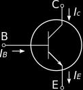 Un transistor tiene 3 terminales, la base (B), el colector (C) y el emisor (E) y por lo tanto tenemos tres corrientes que