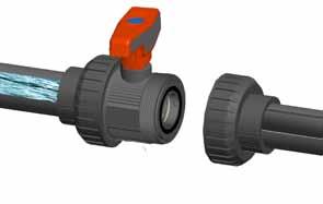 PVC-C BA VAVS [ST] SRIS - MTRIC STANAR SA-CARRIR Industrial Series - Threaded seal-carrier Industrial Series feature a threaded seal-carrier instead of the push-fit system.