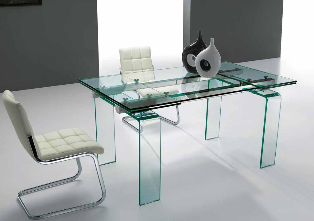 8,5 6 7 0,00 m 3 0 Mesa Cristal Mesa de cristal transparente de mm extensible, un diseño espectacular para el hogar por