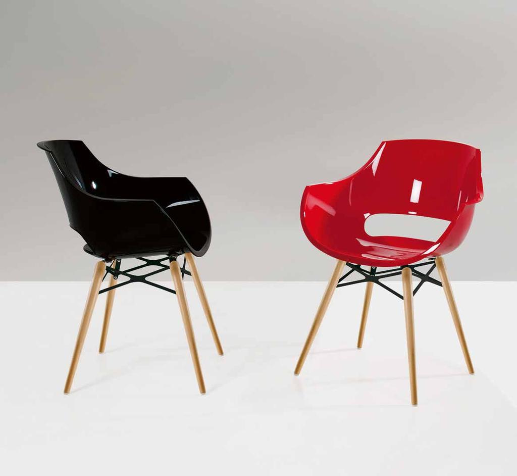 Sillón Gary madera Original sillón combinada asiento y respaldo en policarbonato