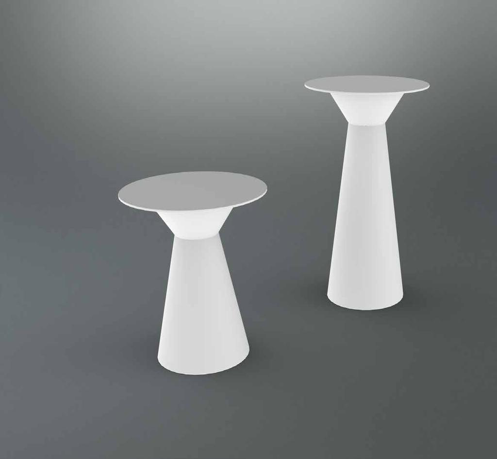Mesa Seta 0 Colección de mesas con base en tecnopolímero y