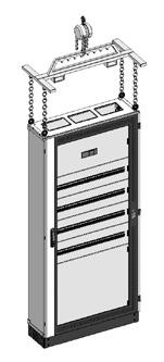 Utilice siempre los cáncamos elevación ESAC3003P4 y para los armarios