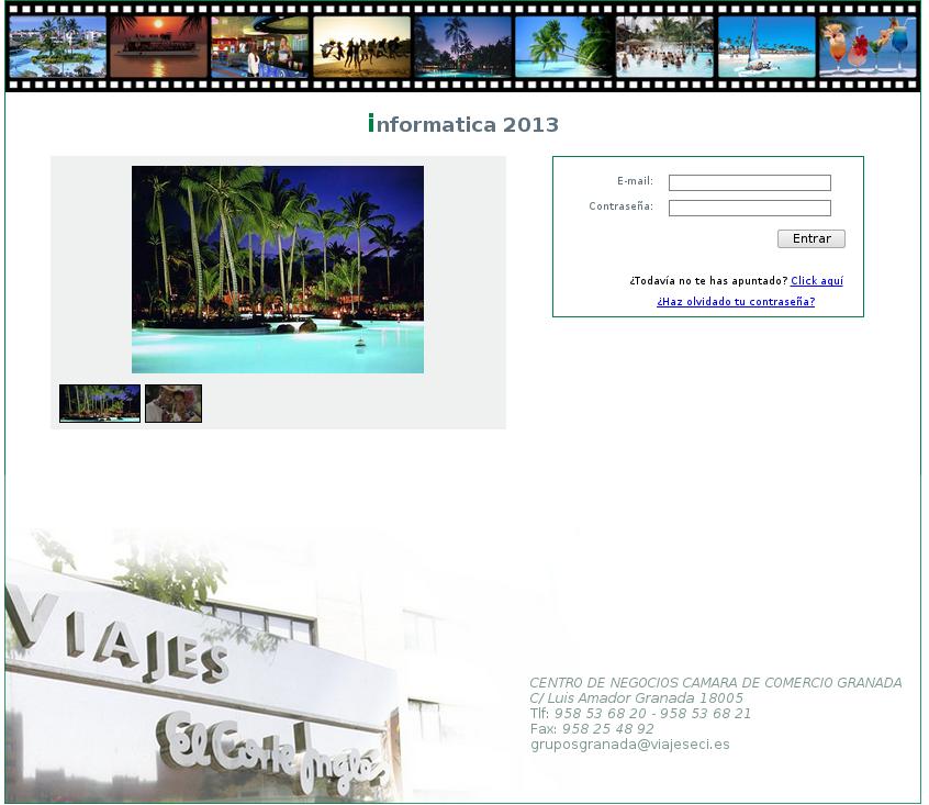Introducción El software viajesdegrupos.com ha sido desarrollado en conjunto con la oficina de Viajes El Corte Inglés (departamento de grupos) de Granada.