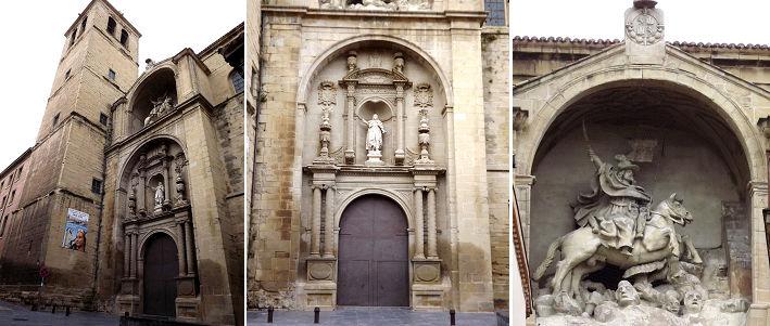 Iglesia de Santiago el Real en Logroño Es un templo de grandes proporciones de una sola nave de cuatro tramos, está construido en el S. XVI (1500-1527) sobre una anterior que se quemo.