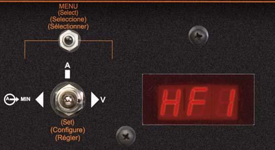 Luz indicadora de protección térmica. H. Panel de control avanzado. 1. Interruptor de gatillo (2 pasos/4 pasos) 2. Interruptor de modo Pulsos/Punteo. 3. Control de la frecuencia del pulso. 4.