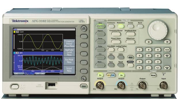 Selección de generadores de señales Generadores de señal La definición de versatilidad, los generadores de señales de Tektronix, pueden crear un rango virtualmente ilimitado de señales estándar y