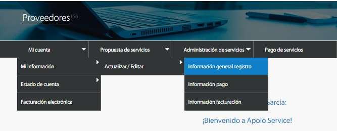Actualizar / Editar / Información general de registro.