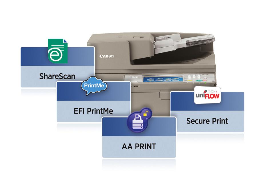 Fácilmente accesible Una experiencia uniforme Escanee hacia o imprima desde un dispositivo portátil de