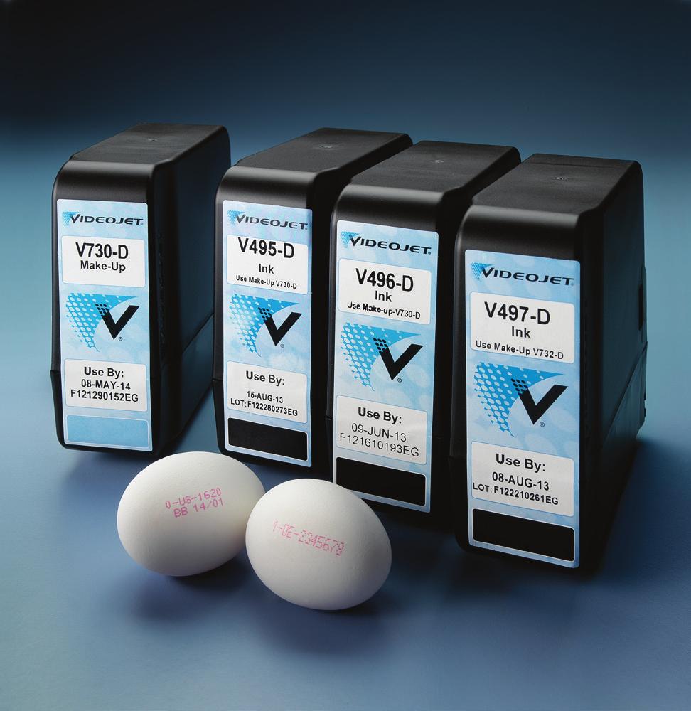 Tintas Videojet Cada opción de codificación de huevos y cartones presenta distintas demandas de formulación y rendimiento. Las tintas de Videojet se han probado en todos los contextos de codificación.