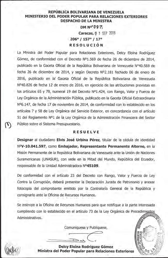 Lunes 5 de septiembre de 2016 GACETA OFICIAL DE LA REPÚBLICA BOLIVARIANA