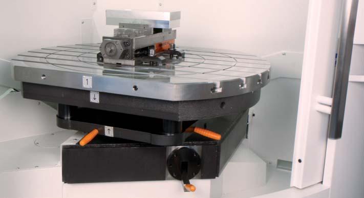 Aspectos destacados Sistema de medición directo Refrigeración por agua Eje C con fijación Peso de carga elevado MIKRON HPM 1350U Mesa de pallets en el