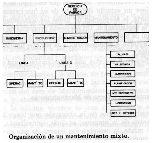 Relaciones internas 2.2. Diseño de una Organización de Mantenimiento. Organigrama. Ejemplos de Organización de Mantenimiento. Nivel 1.