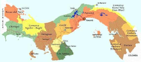 9 provincia, tres comarcas