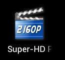 Reproductor multimedia de alta definición Clic en el ícono de alta definición (HD)