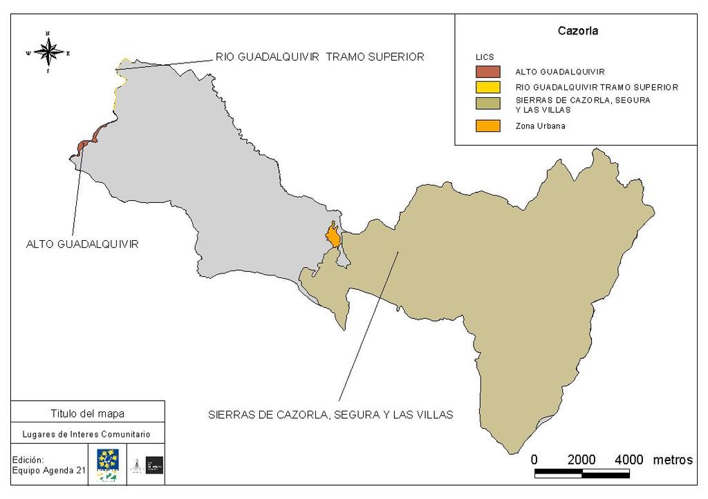 Red Natura 2000 en el municipio Cazorla INVENTARIO DE VÍAS PECUARIAS.