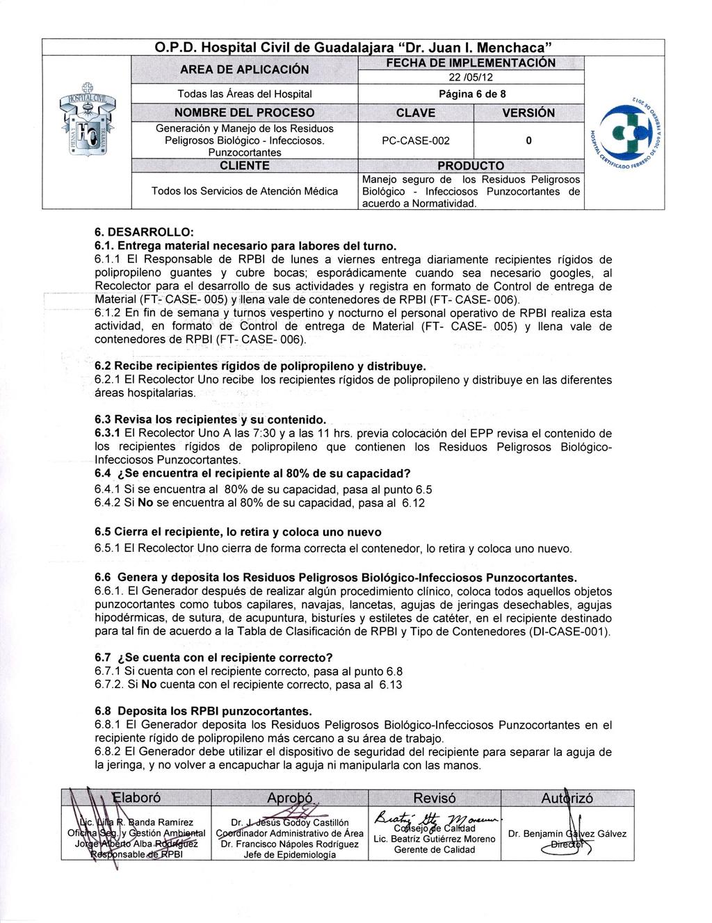 c.p.d. Hospital Civil de Guadalajara "Dr. Juan I. Menchaca" 22 /05/12 75 11 zr, 14i R VI 1.