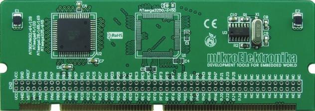 Sistema de desarrollo BIGAVR 6 2.0. Microcontroladores soportados El sistema de desarollo BIGAVR6 dispone del conector DIMM-168P utilizado para inserción de la tarjeta MCU.