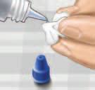 Limpie el extremo del frasco de la solución de control y la parte