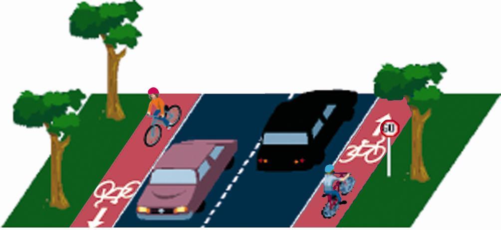 Acera-bici Vía ciclista unidireccional o bidireccional dispuesta sobre la acera y, por tanto, convenientemente señalizada para su correcta habilitación.