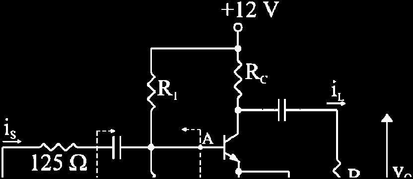 - El circuito amplificador de la figura debe cumplir las siguientes especificaciones: - La tensión vo distorsiona por corte para un valor de 5