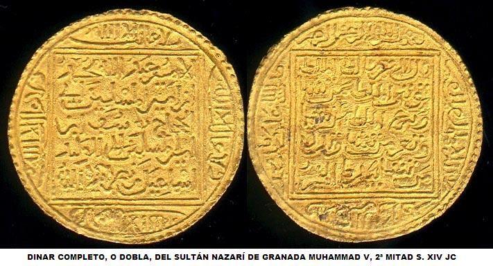 Numismática omeya oriental y de Al-Andalus 31 En el califato omeya de Córdoba los dinares pesaron unos 4,25 gr., aunque oscilaba de 3,6 a 5 grs., y un módulo de 22 a 23 mm. aproximadamente.
