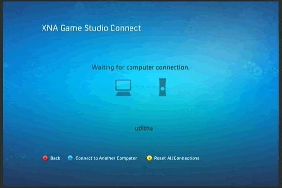 Conexión exitosa entre el Xbox 360 y la computadora Si se pudo realizar la conexión, en el Xbox 360 se cambiará la pantalla, ahora aparece el nombre con el que se identifica el Xbox 360 y un letrero