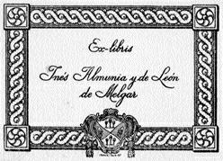 Dos estampas sin registro RICARDO ABAD Ex-Libris de Inés
