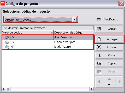Nuevo código del proyecto Director del Proyecto Patrocinador Locación del Proyecto Tipo de proyecto Estado del proyecto 4.