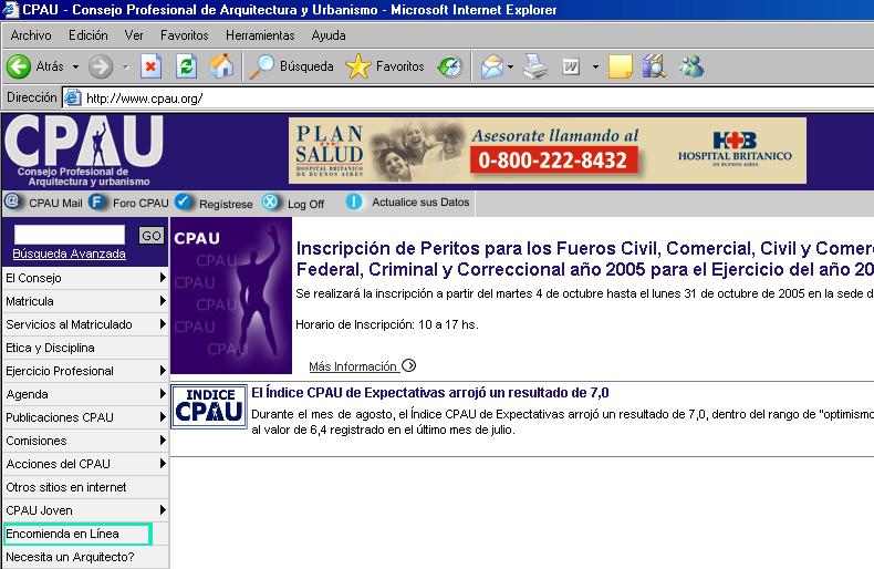 sitio Web www.cpau.