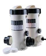 DOSIFICADORES Dosificador de cloro y bromo Dossi-5 y Dossi-10 off-line Dosificador para cloro y bromo. Fabricado en materiales plásticos inalterables (ABS). Capacidad aprox.