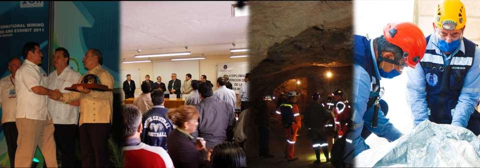 Eventos relevantes Como parte del compromiso que la CAMIMEX tiene con las empresas mineras, se han implementado acciones que promueven la seguridad en el trabajo: Firma de convenio STPS - Camimex