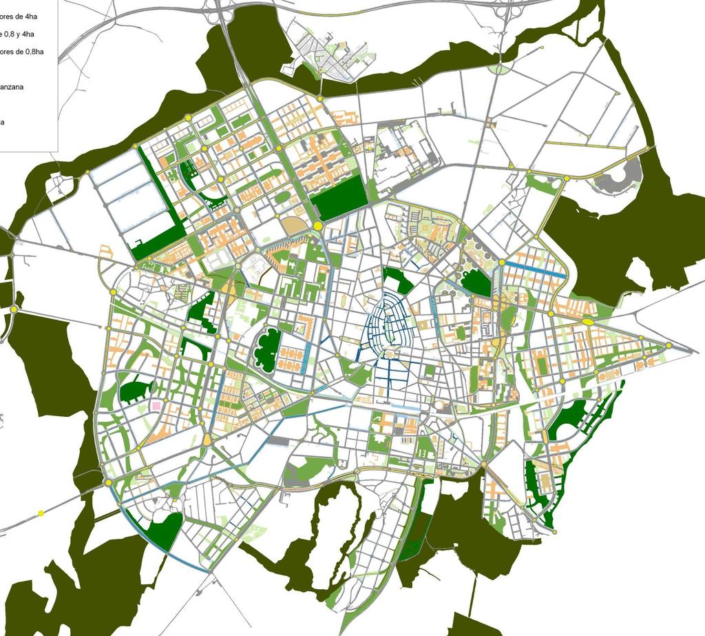Vitoria Clasificación del espacio público Dotación de verde urbano por habitante Calzadas y aparcamiento Divisores de