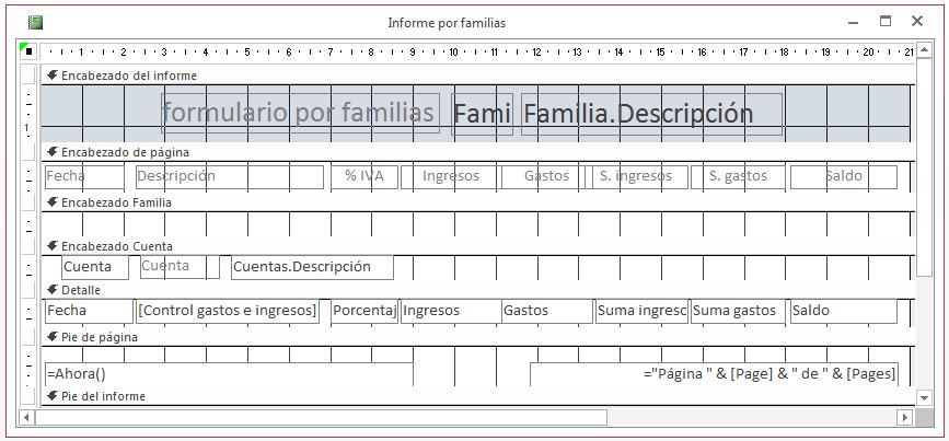 Como nombre al formulario Formulario por familias y activaremos la opción Modificar el diseño del informe, seguido del botón Finalizar.