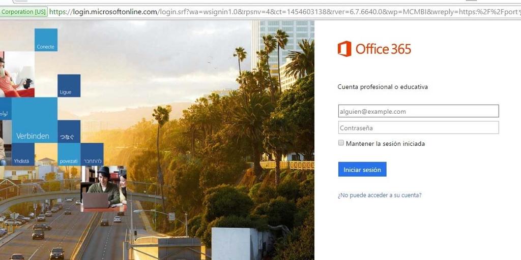 GUÍA DE DESCARGA DE Office ProPlus Para realizar la descarga de los beneficios de Office ProPlus, debe seguir los siguientes pasos: Paso 1: Ingresar al portal de Office 365 en su navegador preferido,