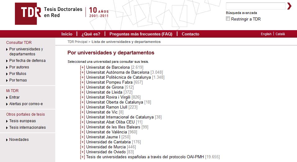 Práctica 9 Cuántas tesis de la Universidad de Zaragoza se