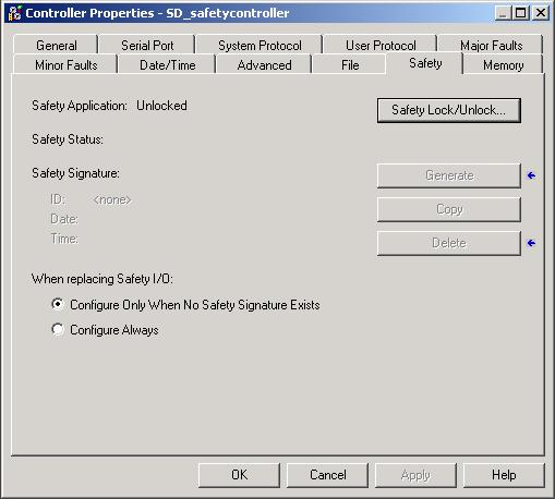 Capítulo 3 CIP Safety I/O para el sistema de control GuardLogix Hay dos opciones disponibles de dispositivos de E/S de repuesto en la ficha Safety del cuadro de diálogo Controller Properties de la