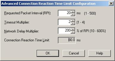 Apéndice C Tiempos de reacción 5. Haga clic en Advanced para ver o editar los valores de configuración actuales.