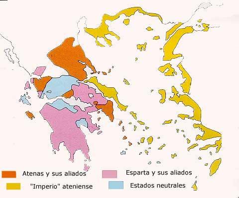 Guerra del Peloponeso Contexto inicial: Aumento del poder de Atenas gracias a la creación de