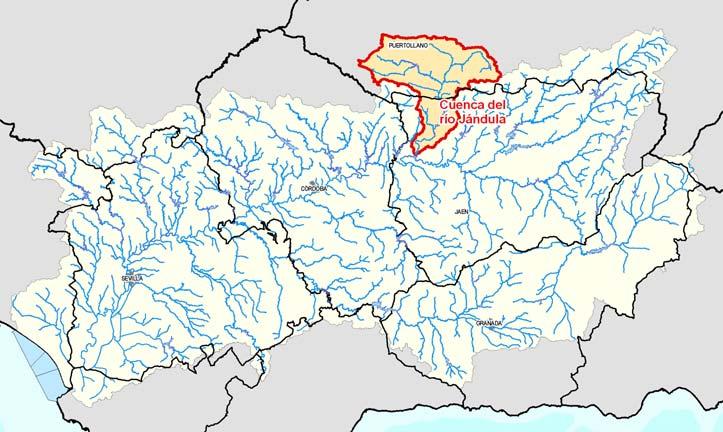 556 Km² en la cuenca del río Jándula (4,5%), correspondiente al presente Taller.