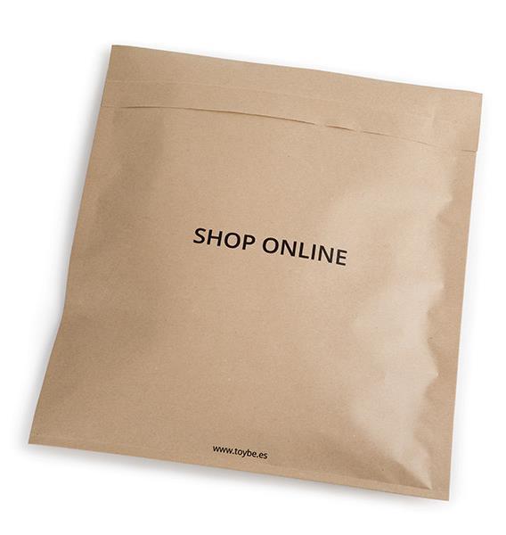 Tu tienda online, ahora más ecológica y sostenible. Toybe ha creado el primer sobre de papel especialmente diseñado para tiendas online y envíos por mensajería.