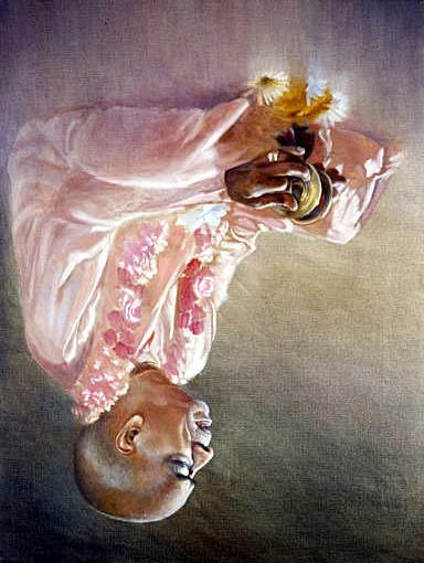 Śrī Guru-vandanā "Plegaria al maestro espiritual" (del Prema-bhakti-candrikā) Narottama dāsa Thākura (1) śrī-guru-cara a-padma, kevala-bhakati-sadma, bando mui sāvadhāna mate jāhāra prasāde bhāi, e