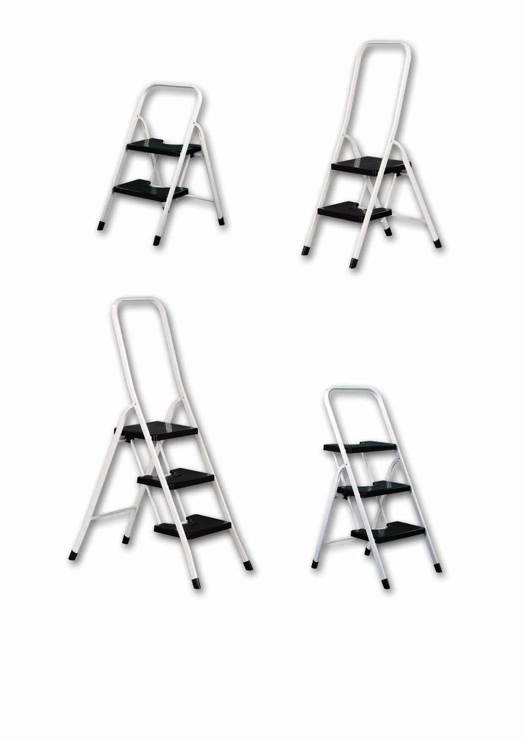 Escalera ladder 2 peldaños con barandilla Tubo oval 30x15 mm. x1 Peldaños antideslizantes gran tamaño 4 kg 41x47 cm Plegada 85 cm altura Escalera ladder H2 peldaños con barandilla Tubo oval 30x15 mm.